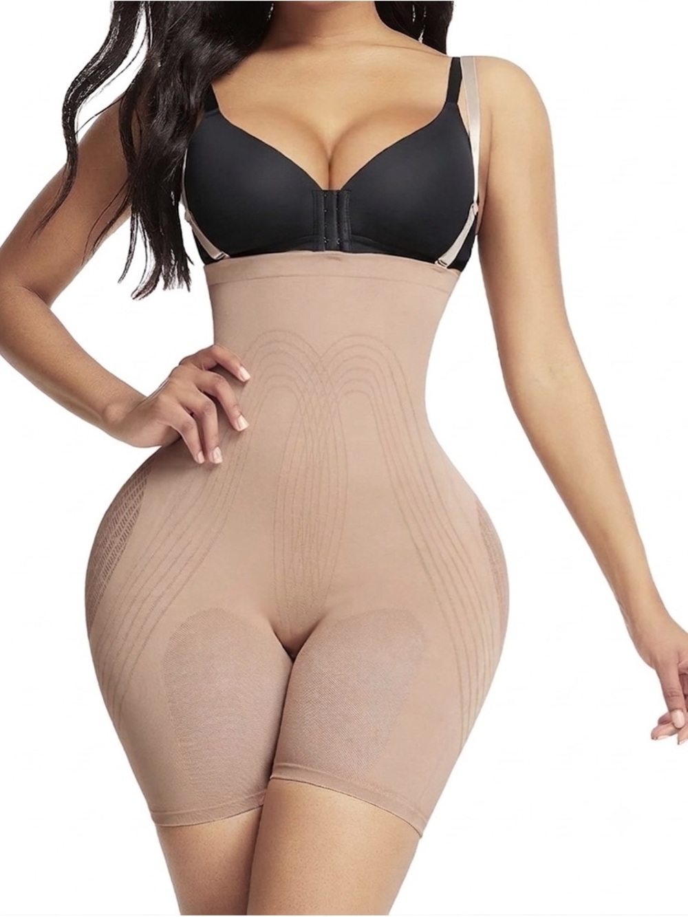 Lover-Beauty Seamless Body Shaper Butt Lifter Shapewear Shorts Faja Beige M/L